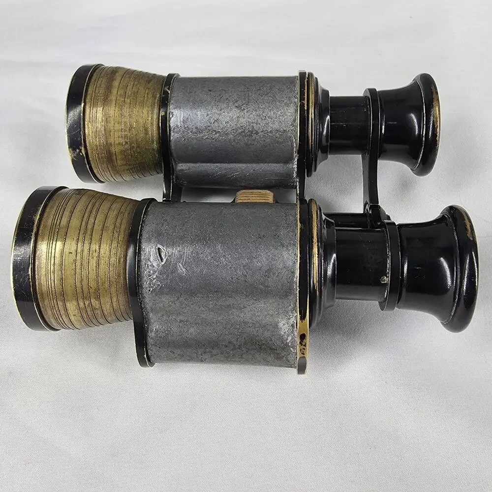 VINTAGE COMTESSE PARIS BINOCULARS BRASS & METAL WWI ERA FIELD GLASSES